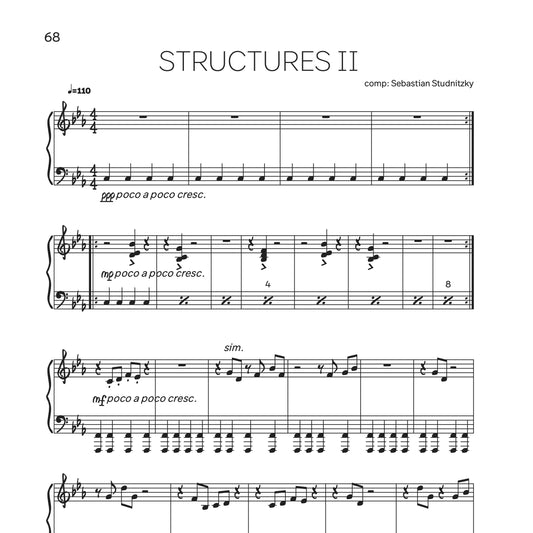 Music Sheet STRUCTURES II for piano
