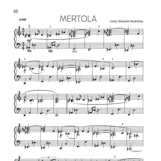 Music Sheet MERTOLA for piano