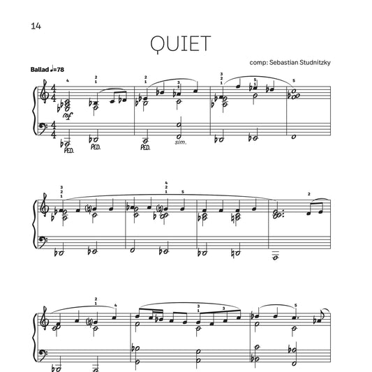 Music Sheet QUIET for piano